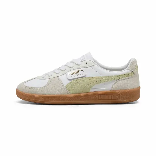 PUMA Palermo leren sneakers uniseks, Groen/Grijs/Wit