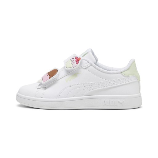 PUMA Smash 3.0 Badges sneakers voor Dames, Groen/Wit