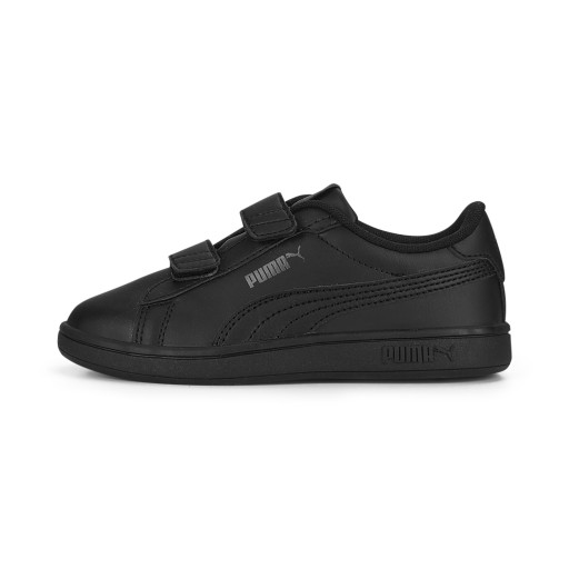 PUMA Smash 3.0 leren V sneakers, Zwart/Grijs