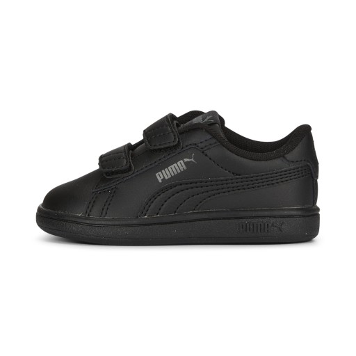 PUMA Smash 3.0 leren V sneakers, Zwart/Grijs