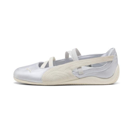 PUMA Speedcat Satin Ballet sneakers voor Dames, Wit/Zilver
