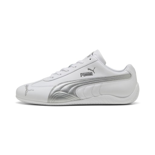 PUMA Speedcat uniseks leren sneakers, Wit/Zilver