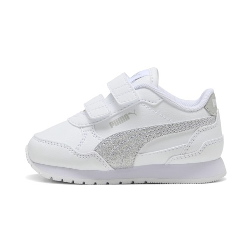 PUMA ST Runner v4 Glitter sneakers voor Dames, Grijs/Wit/Zilver