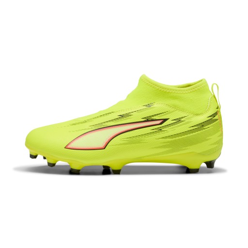 PUMA ULTRA 6 MATCH+ FG/AG voetbalschoenen zonder veters, Zwart/Rood/Geel