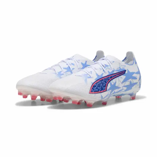 PUMA ULTRA 6 MATCH KIDSUPER x CHRISTIAN PULISIC FG/AG uniseks voetbalschoenen, Blauw/Roze/Wit