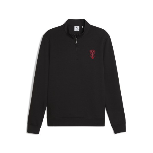 PUMA x AC Milan golftop met kwartrits voor Heren, Zwart