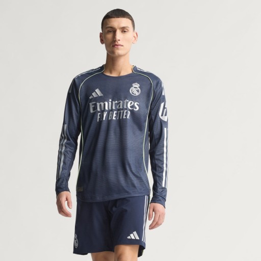 Adidas Real Madrid 25/26 Authentiek Uitshirt met Lange Mouwen