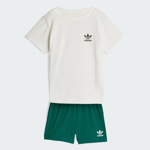 Regular Wide Rib Short en T-shirt Set