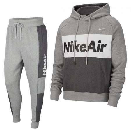 Nike AIR Hoodie Trainingspak Grijs Wit