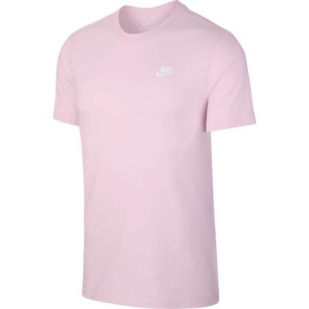 Nike SW Club T-Shirt Roze Wit