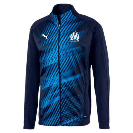 PUMA Olympique Marseille Trainingsjack 2020 Donkerblauw Blauw