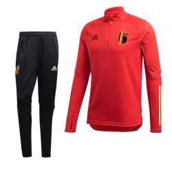 adidas Belgie Top Trainingspak 2020-2021 Rood Zwart