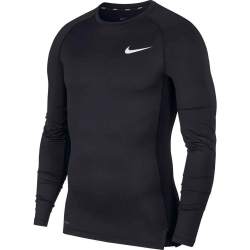 Nike Pro Compressieshirt Lange Mouwen Zwart Wit